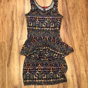 Multi colored mini dress
